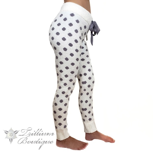 Honeydew Women's Cream Dot Chenille Leggings S-XXL - Picture 3 of 7